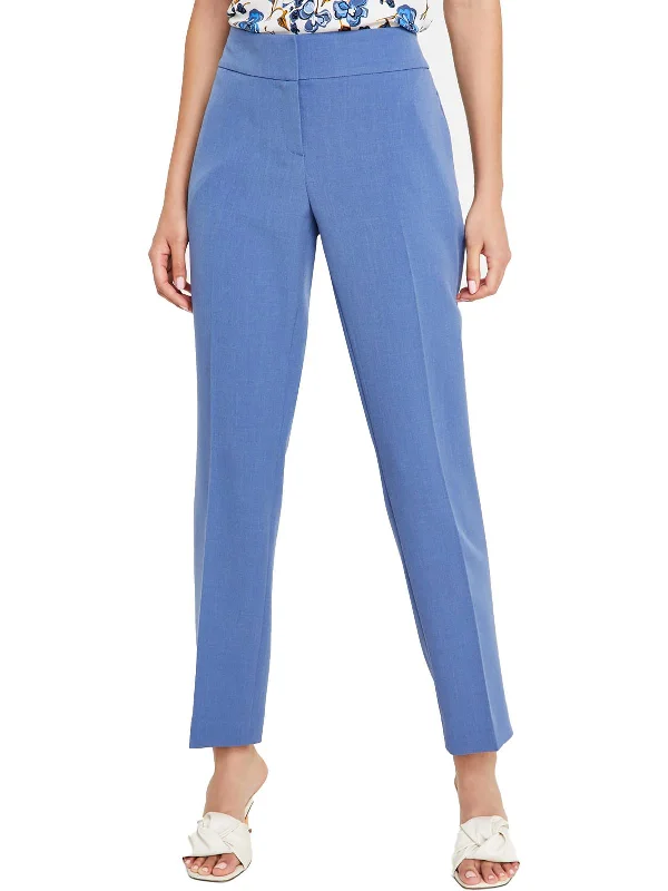 Petites Womens Crepe Slim Dress Pants