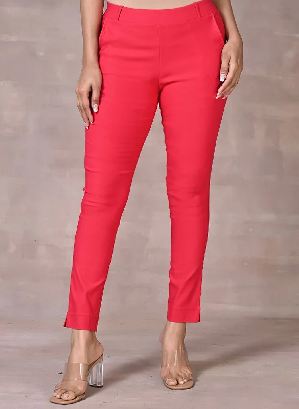 Skin-Fit Red Jeggings