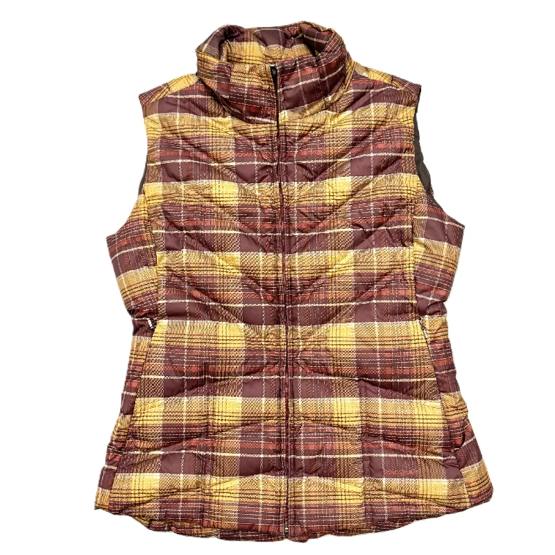 Vest Puffer & Quilted By Patagonia In Plaid Pattern, Size: S