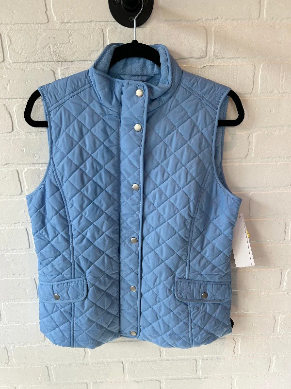 Vest Puffer & Quilted By Talbots In Blue, Size: Mp