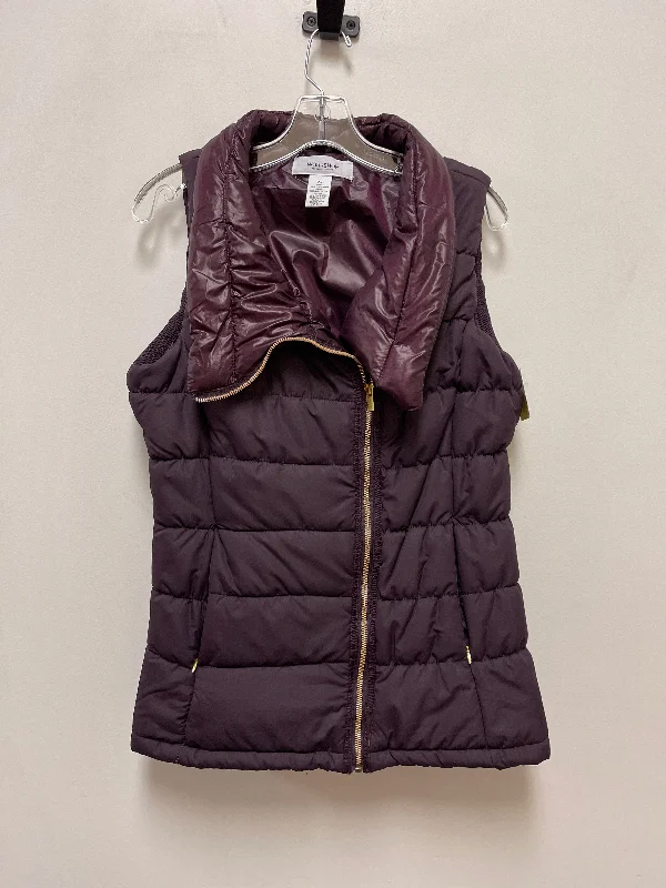 Vest Puffer & Quilted By Workshop In Purple, Size: Xl