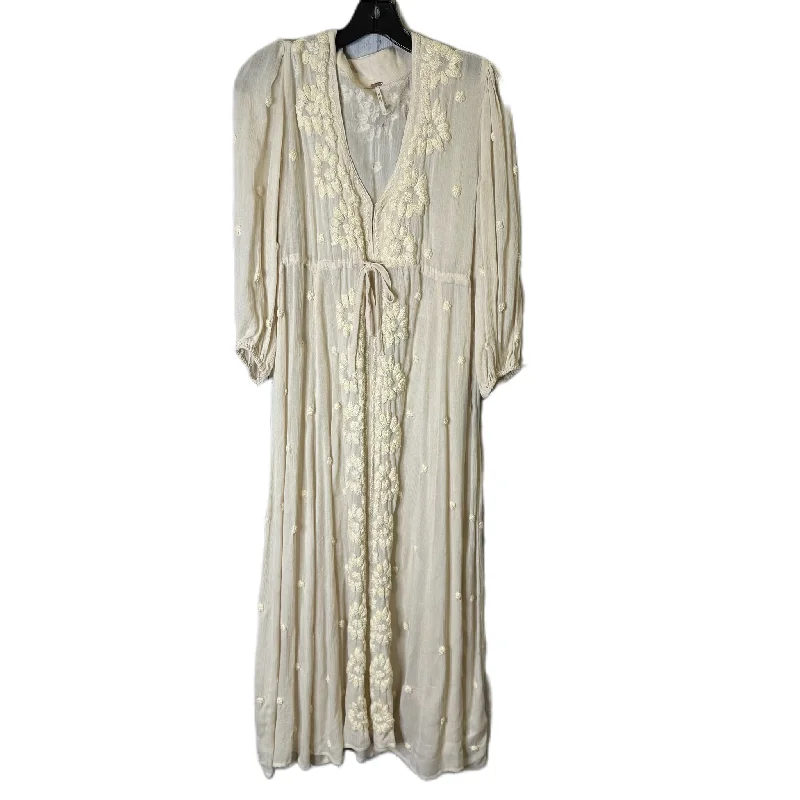 Dress Casual Maxi By Free People In Cream, Size: S