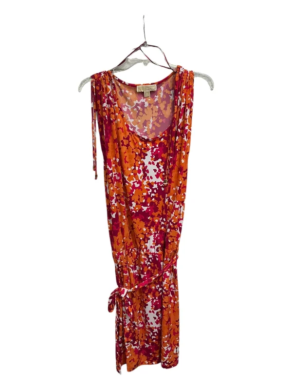 Dress Casual Midi By Michael By Michael Kors In Multi-colored, Size: Xl